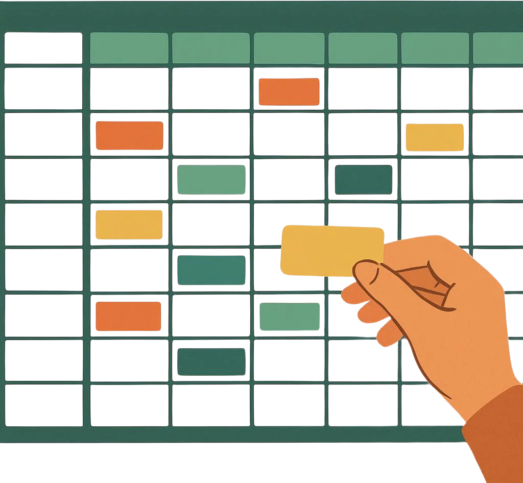 Scheduling illustration